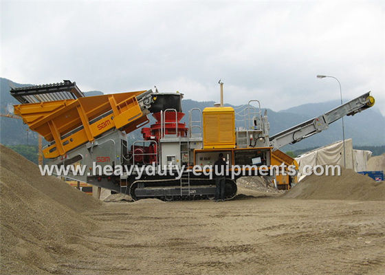 Chiny Mobile impact Crusher / Stone Crusher Machine with Two Spindle Car Body dostawca