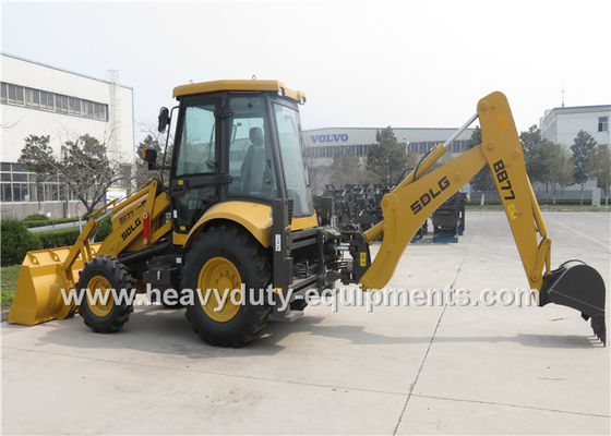 Chiny SDLG B877 8.4 Tons Backhoe Loader Machinery For Road Construction 0.18M3 Digger Bucket dostawca