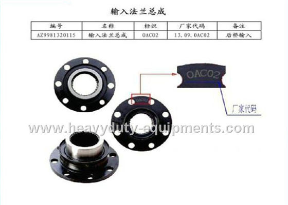 Chiny Input flange assembly HOWO Spare Parts number AZ9981320115 FCC / SGS dostawca