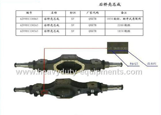 Chiny sinotruk spare part jackshaft shell part number AZ9981330066 with warranty dostawca